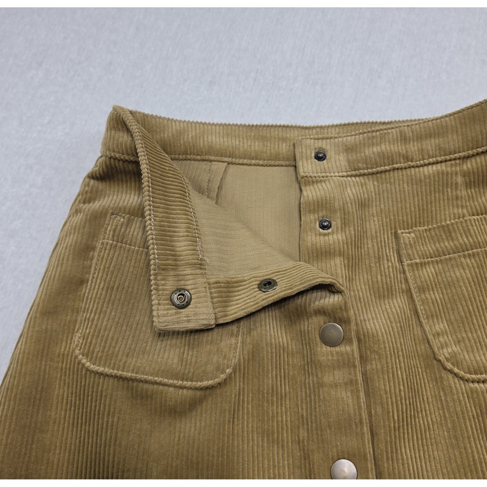 Arizona Jean Co Corduroy Skirt Size 5 NWT Tan Button Front A-Line Mini Y2K Retro - Picture 3 of 9